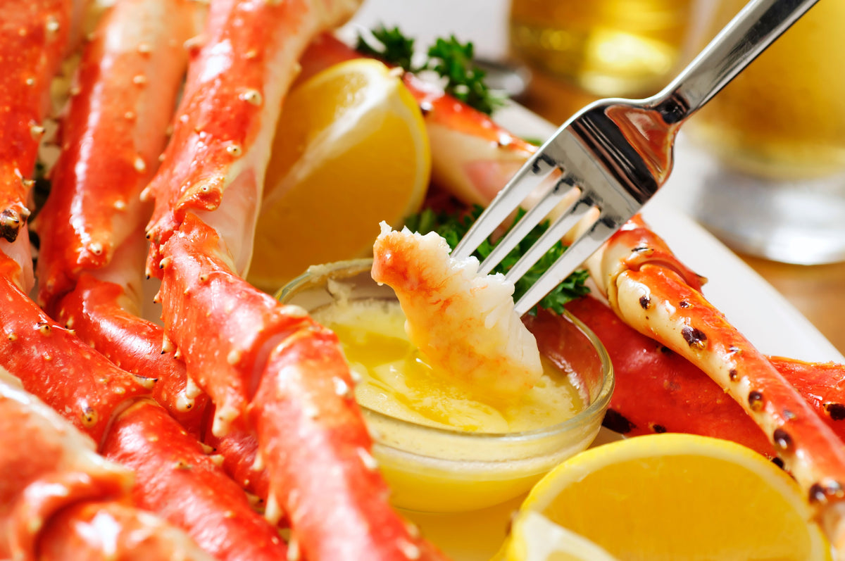 king crab in sauce